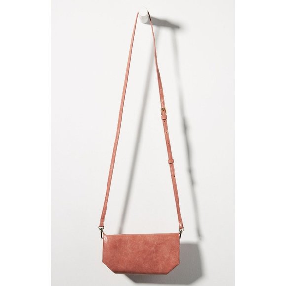 Anthropologie Nolan Convertible Wristlet Mauve Pink Crossbody Clutch Wallet Bag - Picture 2 of 12